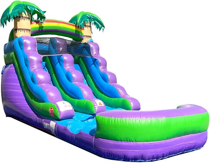 Inflatable Water Slide for Kids & Toddlers with Inflatable Pool, Backyard, Park or Commercial Use, Outdoor Water Play, Includes Blower Stakes, Splash Pool & Storage Bag, Large 21' x 9' x 12'