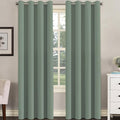 H.VERSAILTEX Room Darkening Curtains for Living Room Light Reducing Thermal Insulated Window Treatment Panels/Drapes Grommet Top 2 Panels Green Bay - 52 x 96 Inches