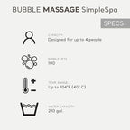 INTEX 28483E SimpleSpa Inflatable Hot Tub 4 Person Bubble Massage Spa: Includes Insulated Cover – Built-in QuickFill Inflation – Soothing Jets – 77" x 26"
