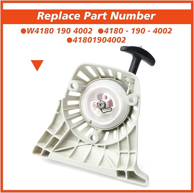 4180 190 4002 Rewind Pull Starter Assembly Replacement for Stihl String Trimmer Model Fs90 FS91 FS110 FS111 FS130 FS131 KM91R KM111R KM131R Replace 4180-190-4002 41801904002