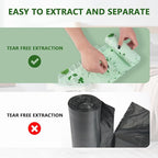 VOK 8 Gallon Trash Bags Drawstring, Medium Trash Bags for Office, Kitchen, Bedroom Trash Cans, Colored Portable Sturdy Garbage Bags 8 Gallon with Camellia Flower Scent, 60 Counts