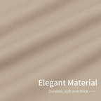 Easy-Going Blackout Curtains for Bedroom, Solid Thermal Insulated Grommet and Noise Reduction Window Drapes, Room Darkening Curtains for Living Room, 2 Panels(42x63 in, Beige)
