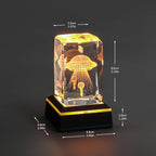 Glass Paperweight,K9 Crystal Cube with Changeable 7-Color Changing Lamp,Nice Birthday Gifts,Decent Ornament in Home and Office