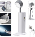 Small Desk Lamp, Mini Table Lamps for Home Office, Portable LED Flashlight/Book Light with USB Charging Port (5000MAH), Night Reading Light with Phone Holder/Eye Caring 3-Brightness Mode