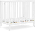 Delta Children Mia Portable Folding Mini Crib with 1.5-Inch Mattress - Greenguard Gold Certified, Bianca White