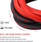 2 Gauge Battery Welding Cable (Black, 2 Feet) - 2 AWG Copper Clad Aluminum Power Wire with M8 & M10 Copper Cable Lug Ends for Auto, Camper, RV, Truck, Solar Low Voltage Jumper Wiring
