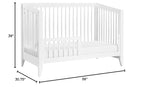 Babyletto Sprout 4-in-1 Convertible Crib with Toddler Bed Conversion Kit in White, Greenguard Gold Certified