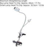Zerodis LED Desk Lamp, Dimmable LED Clip Desk Lamp 10 Gear Adjustable USB LED Double Head Gooseneck Table Lamp Reading Lamp for Bedroom