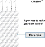 Chephon Upgraded Bird Scare Discs Set - Large 24 Discs - Highly Reflective Double-Sided Bird Reflectors Scare Devices - Better to Keep Most Birds Away Like Woodpecker and Pigeon