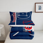 Feelyou Baseball Bedding Set Twin Size Sports Game Comforter Set for Kids Boys Girls Decor Baseball Gaming Comforter Microfiber Ball Duvet Set Bedroom Quilt Set