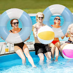 4PCS Floats for Adults Rings Striped Pool Float Large Swim Ring for Adults,30 Inch Classic Striped Teens Adult Inner Tubes Summer Beach Bachelorette Party