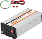 500W Power Inverter, DC 12V to 120V AC Converter for Vehicles Car, Pure Sine Wave Adapter with USB Port and 2 AC Outlets Car Charger for Laptop Smartphone Small Power Tool
