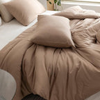 ROSGONIA King Size Comforter Set Taupe Brown, 3pcs(1 Boho Tan Comforter & 2 Pillowcases) All Season Bedding Lightweight Bedspread Blanket Quilts