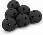 Skyflame Hollow Ceramic Balls, Set of 6 Round Fire Stones Set for Indoor and Outdoor Fire Pits or Fireplaces Accessory, 5 Inch, Black
