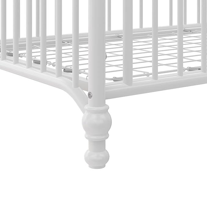 Little Seeds Ivy 3-in-1 Convertible Metal Crib, Off White