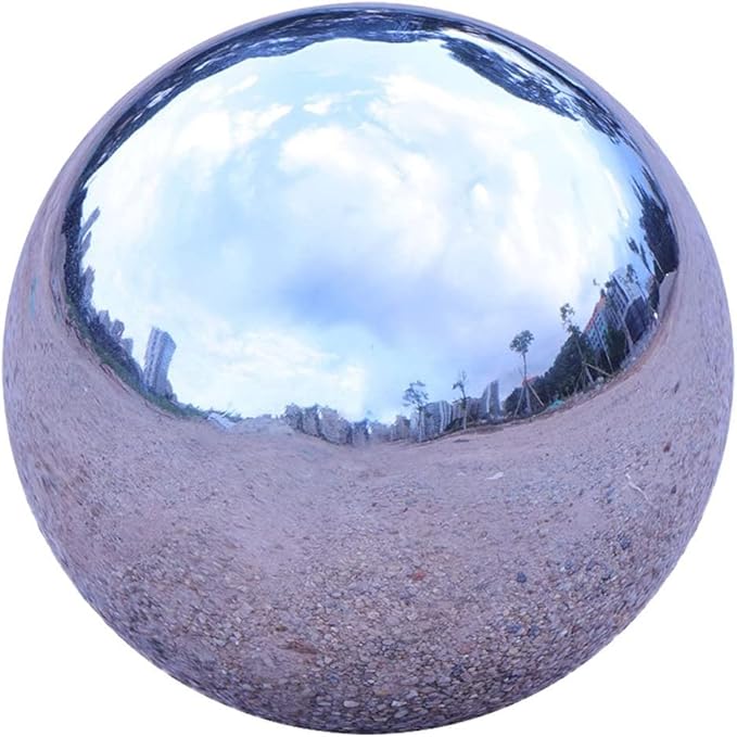 Kesywale Gazing Balls for Garden, Home Outdoor Hollow Sphere Stainless Steel Gazing Globe Mirror Ball (4 Inch)