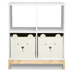 Delta Children babyGap Graham 4-in-1 Convertible Crib with Storage Drawer + Brannan Bear Bookcase with Bins + Brannan Bear Wall Shelf with 4 Hooks, Bianca White (Bundle)