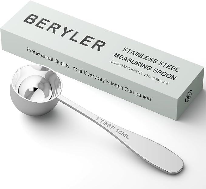 1PCS 1tbsp(3tsp, 15 ml) Single Measuring Spoon, Stainless Steel Individual Teaspoon, Metal Measure Scoop with Gift Box