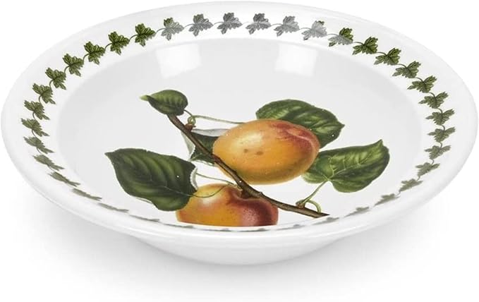 Portmeirion Pomona Collection 6.5" Bowl | Set of 6 | Assorted Fruit Motifs | Made of Fine Earthenware | Dishwasher and Microwave Safe | Made in England
