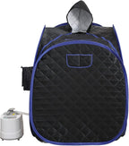 ZONEMEL Portable Steam Sauna, Full Body Home Sauna Spa, 1 Person or 2 Person Share Saunas, 2L Steam Generator with Remote Control (Black, L 33.5”x W 32.3”x H 41.7”)
