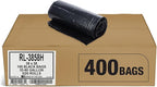 Aluf Plastics 55-60 Gallon Trash Liners - (Value 400 Pack) - 1 MIL Strength Black Plastic Garbage Bags 38"x 58" for 50-55 Gal Cans - Fits Toter, Rubbermaid Brute, Carlislie Bronco etc. (RL-3858H)