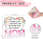 Mothers Day Gifts Best Mom Gifts -Gifts for Mom from Daughter Son - Best Mom Ever Gifts Unique Mother Birthday Acrylic Heart-Shaped Plaque Desk Decorations Present for Mom Christmas Anniversary
