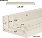 Giftgarden 24 Inch Floating Shelves for Wall, Creamy White Beige Wood-Grain Wooden Shelf Ledge for Bathroom Kitchen Living Room Nursery Bedroom Picture, Set of 3 Different Sizes