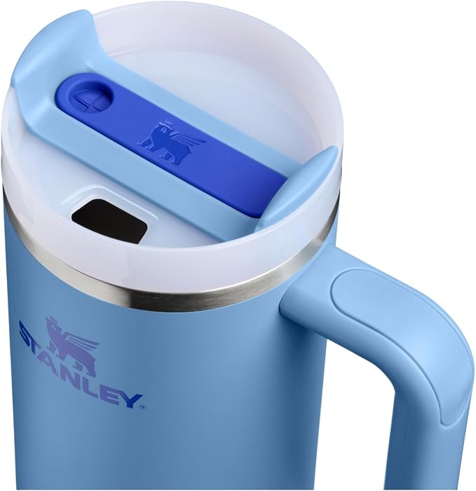 STANLEY Quencher H2.0 Flow State Tumbler, 30 oz, Blue Sky | Handle and Straw | 3-Position Lid | Cup Holder Compatible for Travel | Insulated Stainless Steel Cup | BPA-Free