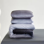 Wellboo Grey Gradient Comforter Sets Queen Silver Grey Velvet Bedding Comforters Modern Plain White and Dark Grey Flannel Quilts Farmhouse Abstract Art Gray Comforters Micromink Sherpa Fuzzy Plush Bed