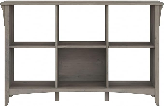 Bush Furniture Salinas 6 Cube Organizer in Driftwood Gray
