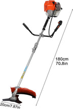New Weed Eater Gas Powered 52cc 2-Stroke Gas Crank, 2 in 1 Grass Trimmer, Multi-Functional Trimming Tool - String Trimmer, Brush Trimmer (Red2)