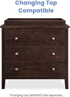 Delta Children Campbell 3 Drawer Dresser, Walnut Espresso