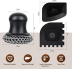 316 Upgraded Cast Iron Scrubber with Pan Scraper,Cast Iron Cleaner for Grill Pan Skillet Wok Carbon Steel,Ergonomic to Hold Easy to Use Dishwasher Safe ((Small&Large Chainmail,2pcs))