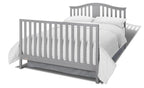 Graco Solano 4-in-1 Convertible Crib and Changer with Drawer (Pebble Gray) – Crib and Changing Table Combo with Drawer, Includes Changing Pad, Converts to Toddler Bed, Daybed and Full-Size Bed