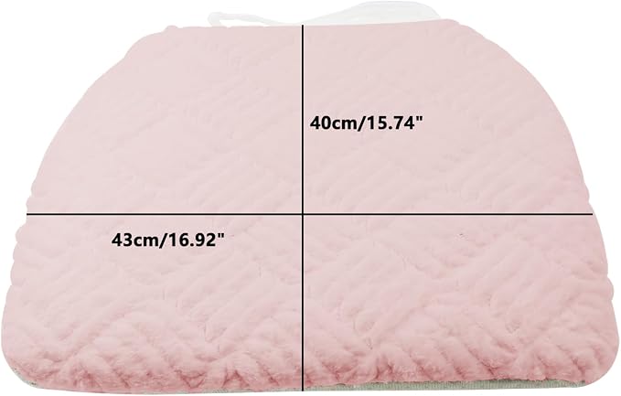 Plush Chair Cushion, Oval Chair Cushion Pad,Ultra Soft Nonslip Seat Pad,Comfortable Chair Cushion Cover,2PCS Memory Foam Chair Seat Cushion for Home Office Kitchen Dining Chairs Hot Pink