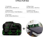 6 Pieces Gaming Bedding Set for Boys Gamer Comforter Set Full Size,Video Game Comforter for Kids Adult 3D Gaming Geometric Microfiber Bedding Sets 6 Pieces Bed in A Bag Sets H50021,Full