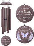 Sympathy Wind Chimes, Personalized Butterflies Wind Chimes for Loss of Loved Dad/Mom, Memorial Sympathy Gifts for Funeral, in Loving Memory of Husband/Wife