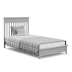 STORKCRAFT Petal 4-in-1 Convertible Mini Crib (Pebble Gray) – GREENGUARD Gold Certified, Converts to Daybed and Twin-Size Bed, Includes Bonus 2.75-inch Mini Crib Mattress