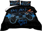 Gaming Comforter for Boys Teen,Game Contoller Bedding Set for Boys Kids,Down Alternative Comforter for All Season,Gamer Home Decor for Boys Comforter Set (Comforter-Game21, Full)