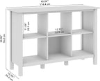 Bush Furniture Broadview 6 Cube Organizer in Classic Black | Storage for Home Office Workspace