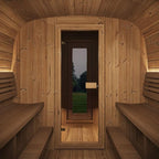 Model CL12GCP, Cube-Series Outdoor Home Sauna Suite Kit, Up to 8 Persons (Sauna Heater and Sauna Stones Included) (Drop 9 WiFi - Gold)