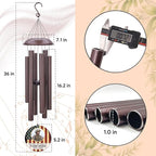 36inch Personalized Wind Chimes, Memorial Wind Chimes for US Veteran, Wind Chime for Loss of Loved Dad/Mom, Sympathy Memorial Gifts, Thank You Veteran Solider