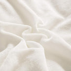Wellboo White Velvet Comforter Sets Twin Boys Girls Solid White Fluffy Bedding Comforters Plain White Flannel Plush Quilts Women Men All White Winter Blanket Aesthetic Micromink Sherpa Bedding Durable