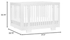 Babyletto Yuzu Convertible All-Stages Bassinet, Midi, Full-Size Crib in White, Greenguard Gold Certified, Portable & Adjustable with Conversion Kits and Pads Included