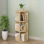3 Tier 360 Display Rotating Bookshelf, Revolving Bookcase for Kids&Adults, Rotating Bookshelf Tower for Preschoolers' Classrooms, Nursery, Bedrooms, Living Room