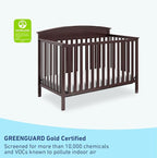Graco Benton 5-in-1 Convertible Crib (Espresso) – GREENGUARD Gold Certified, Converts from Baby Crib to Toddler Bed, Daybed and Full-Size Bed, Fits Standard Full-Size Crib Mattress