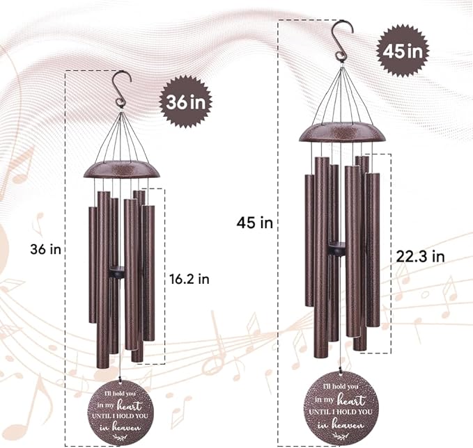 Sympathy Wind Chimes, Personalized Butterflies Wind Chimes for Loss of Loved Dad/Mom, Memorial Sympathy Gifts for Funeral, in Loving Memory of Husband/Wife