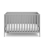 Graco Theo 3-in-1 Convertible Crib (Pebble Gray) - GREENGUARD Gold Certified, Converts to Toddler Bed & Daybed, Fits Standard Full-Size Crib Mattress, 4 Adjustable Mattress Heights
