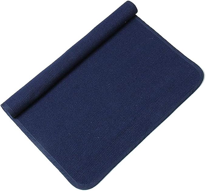 Baby Play Mat Montessori Mat for Nursery Preschool Kindergarten Cotton Working Rug for Toddlers Babies Children, 27.5''×43.3'', Navy Blue
