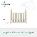 Little Seeds Piper Upholstered Metal Crib, Gold